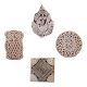 Set of 4 Piece New Mix Wooden Printing Blocks